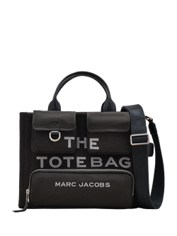 Marc Jacobs The Medium Canvas Cargo Tote Bag, Black, Black