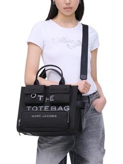 Marc Jacobs The Medium Canvas Cargo Tote Bag, Black - view 2, Black