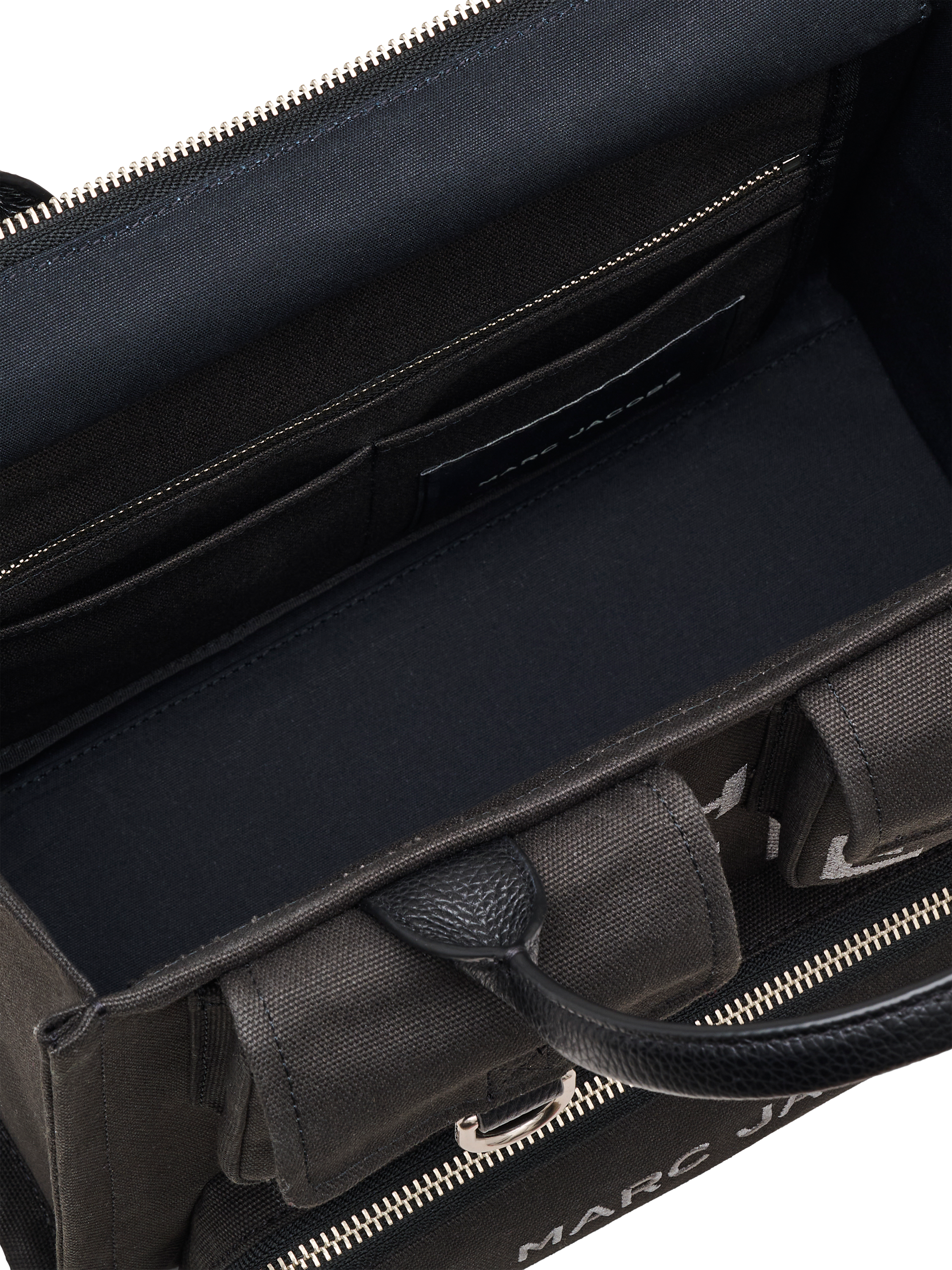 Product image 6 of 10, which shows Marc Jacobs The Medium Canvas Cargo Tote Bag, Black