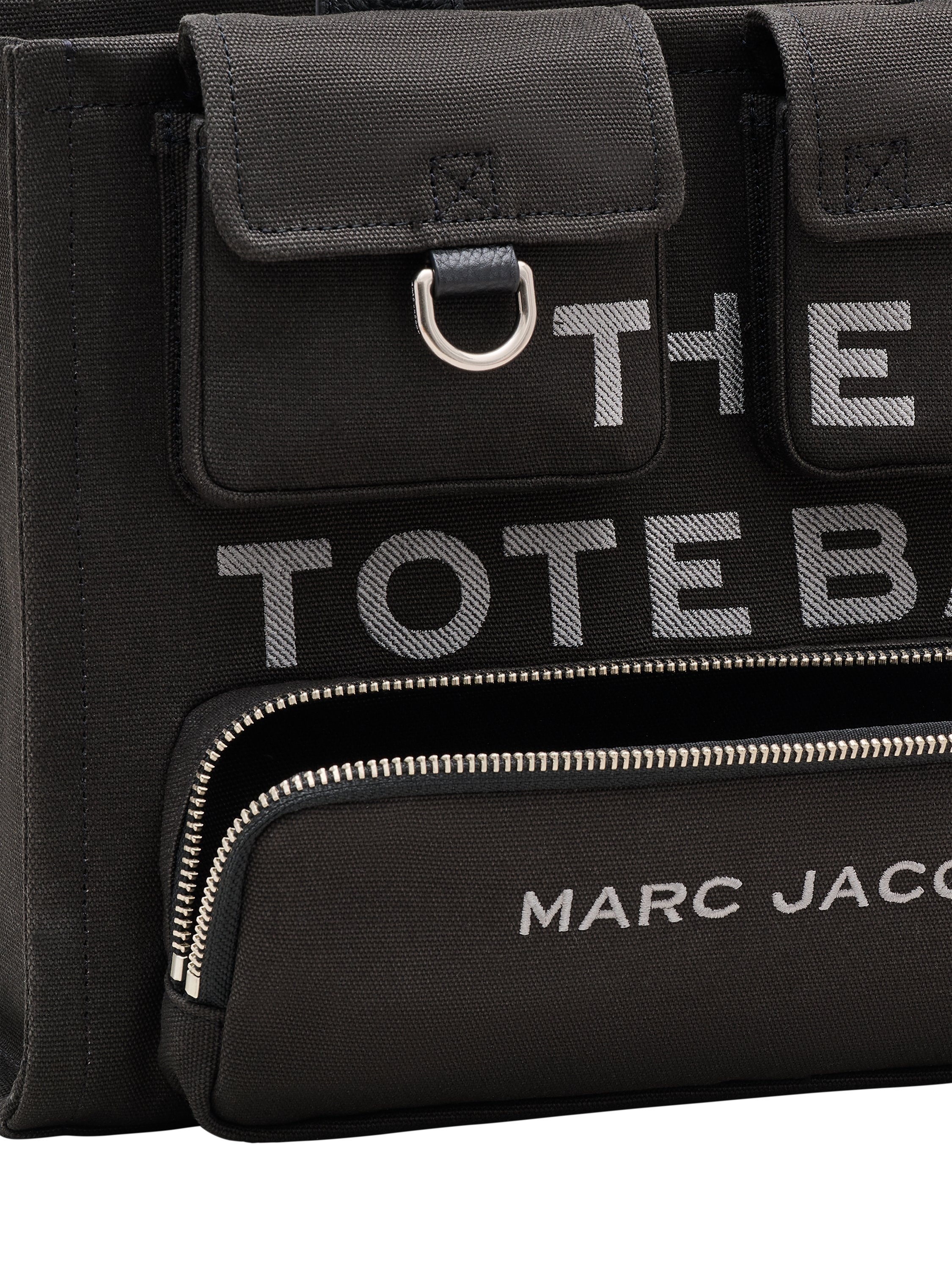 Product image 9 of 10, which shows Marc Jacobs The Medium Canvas Cargo Tote Bag, Black