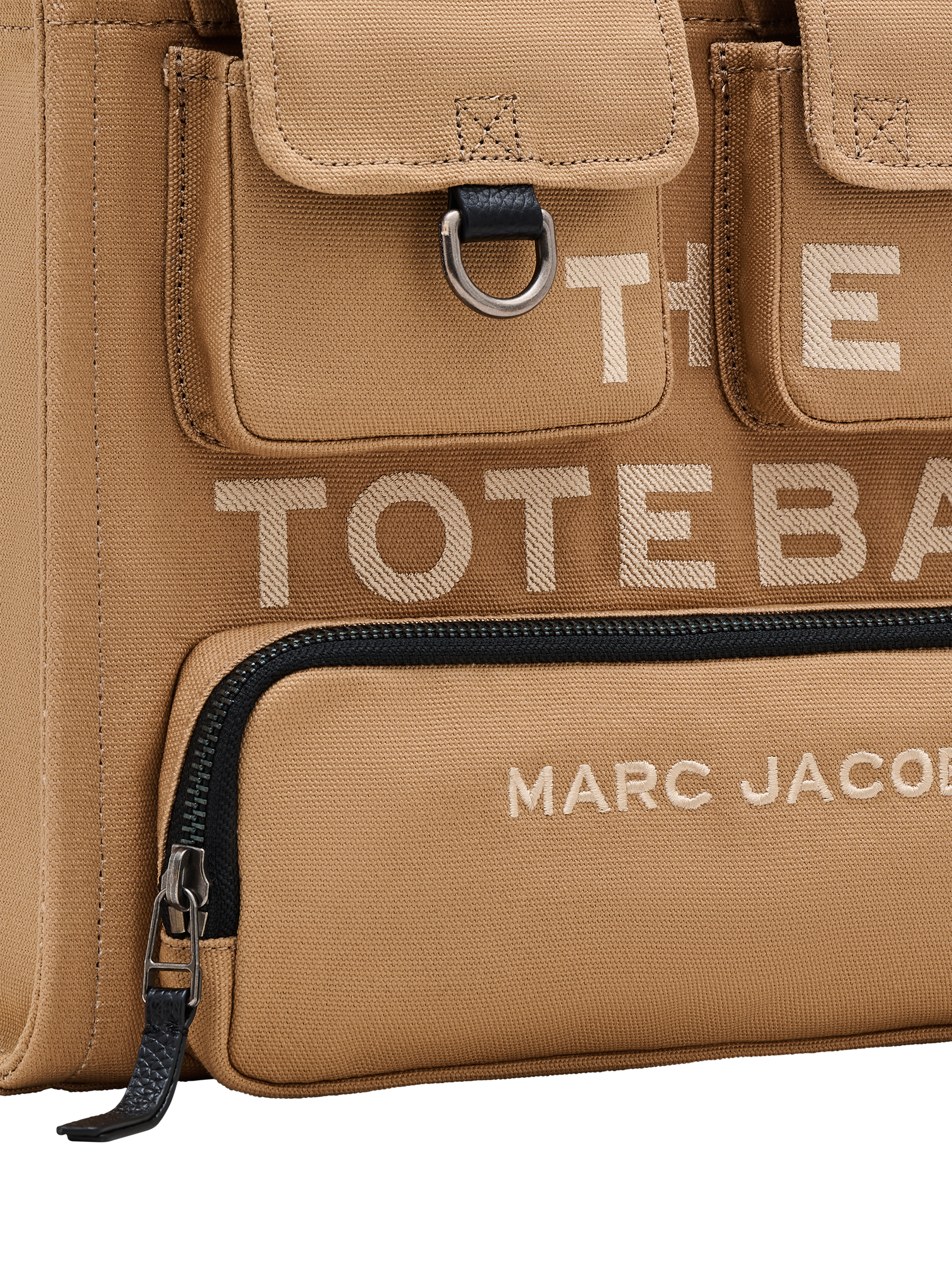 Product image 3 of 9, which shows Marc Jacobs The Medium Canvas Cargo Tote Bag, Camel