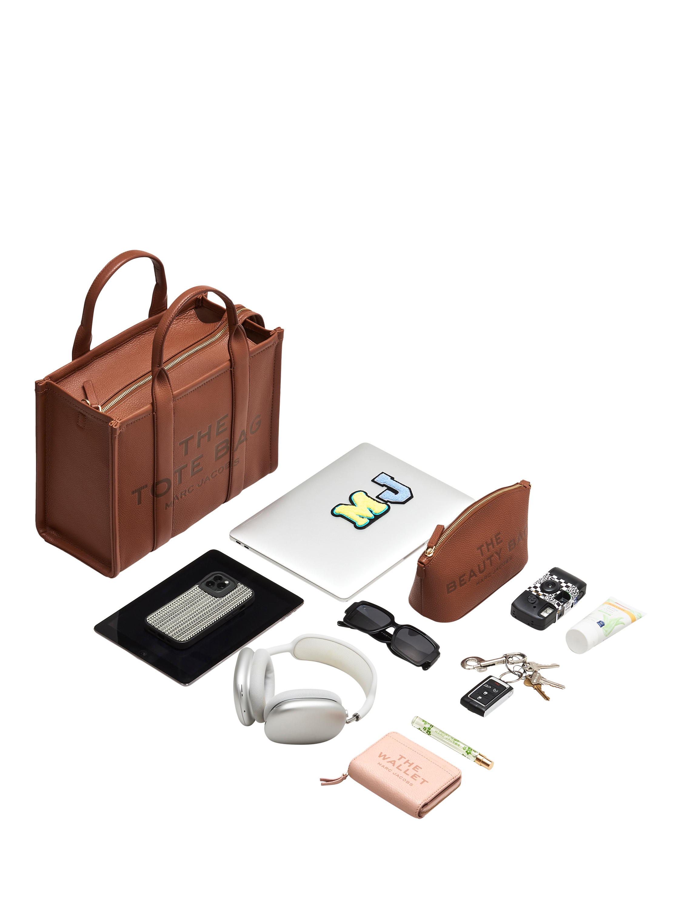 Product image 4 of 9, which shows Marc Jacobs The Medium Canvas Cargo Tote Bag, Camel