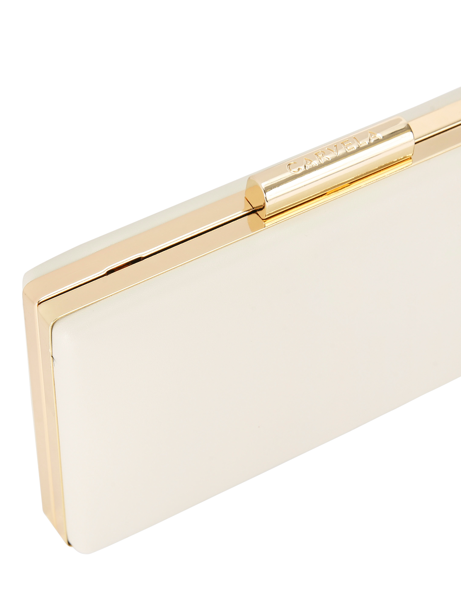 Product image 6 of 6, which shows Carvela Aintree Clutch Bag, Putty