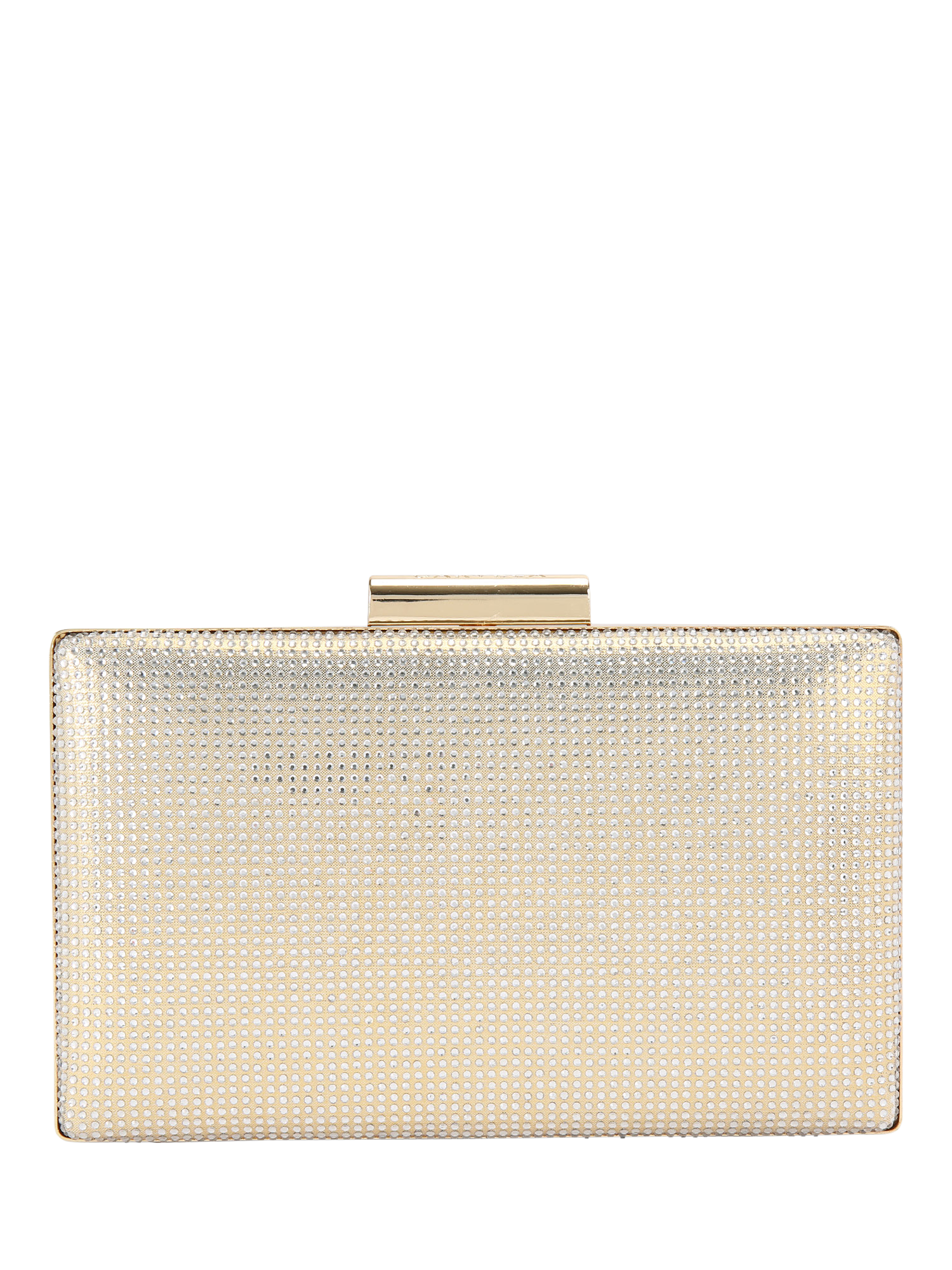 Product image 1 of 6, which shows Carvela Aintree Embellished Clutch Bag, Gold