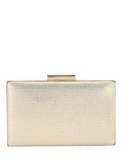 Carvela Aintree Embellished Clutch Bag, Gold, Gold