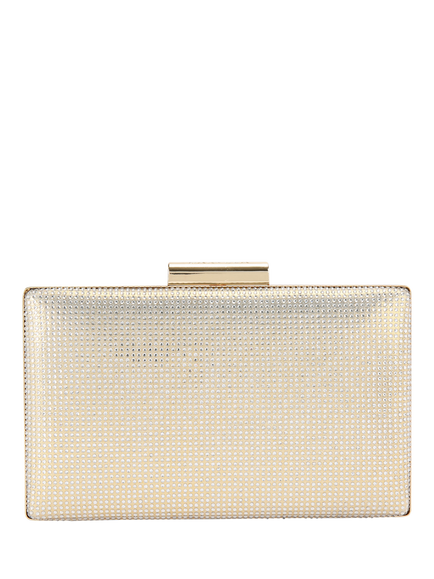 Carvela Aintree Embellished Clutch Bag, Gold, Gold