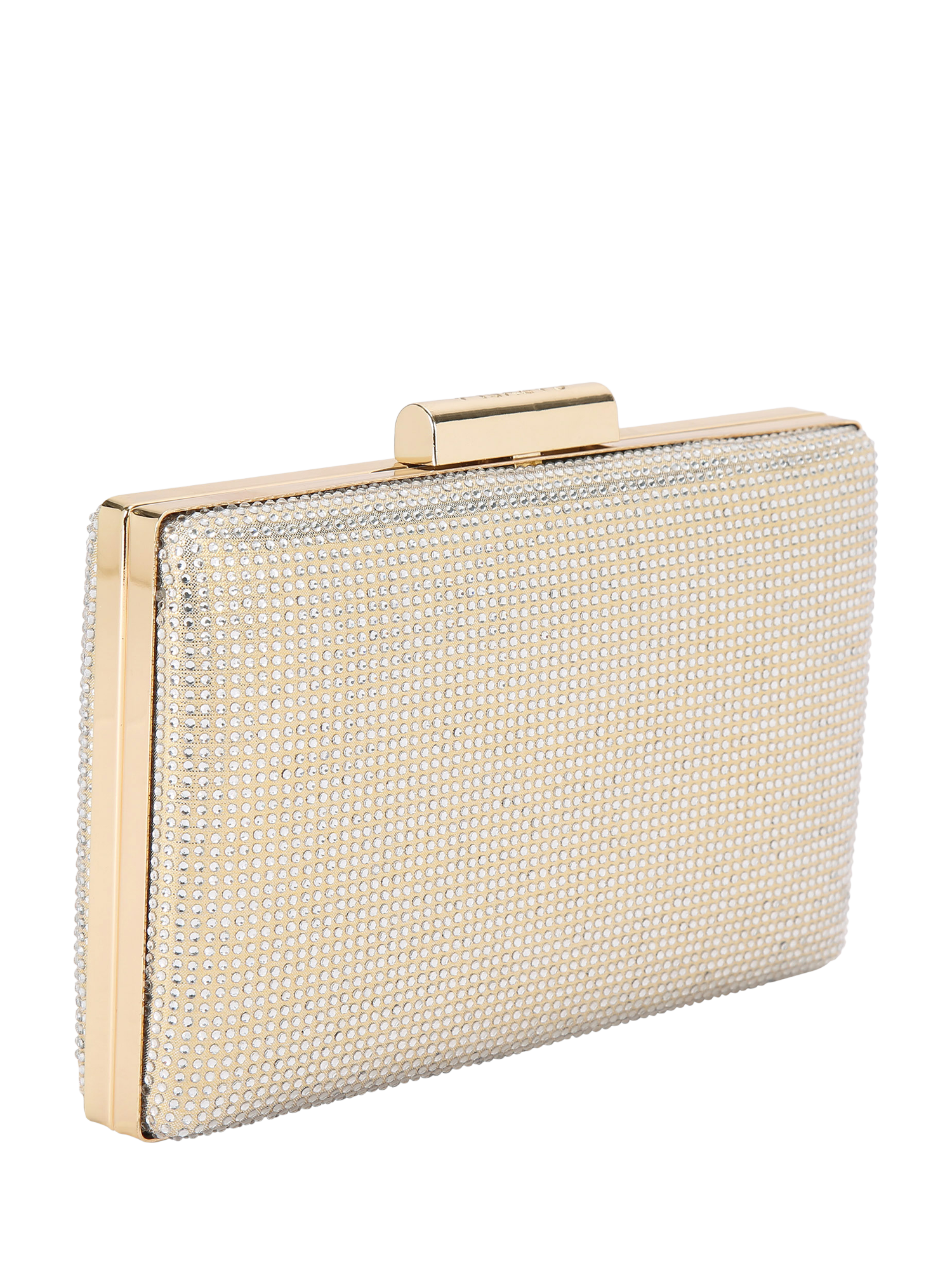 Product image 5 of 6, which shows Carvela Aintree Embellished Clutch Bag, Gold