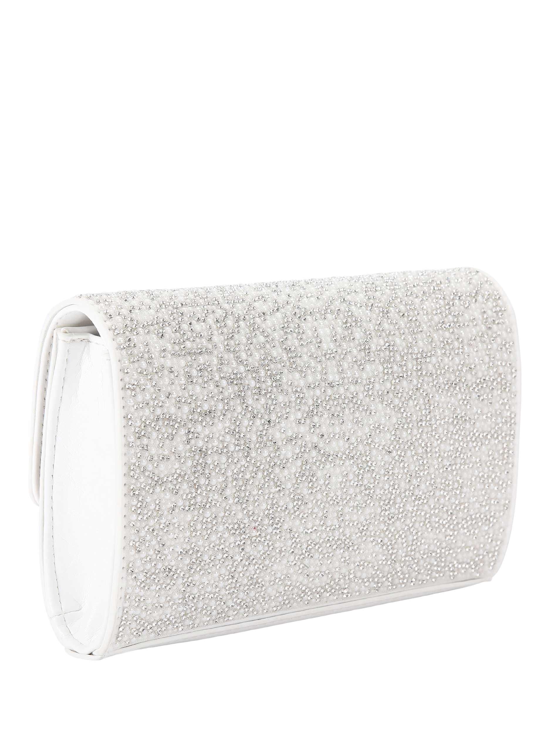 Product image 4 of 5, which shows Carvela Gala Embellished Clutch Bag, White/Multi