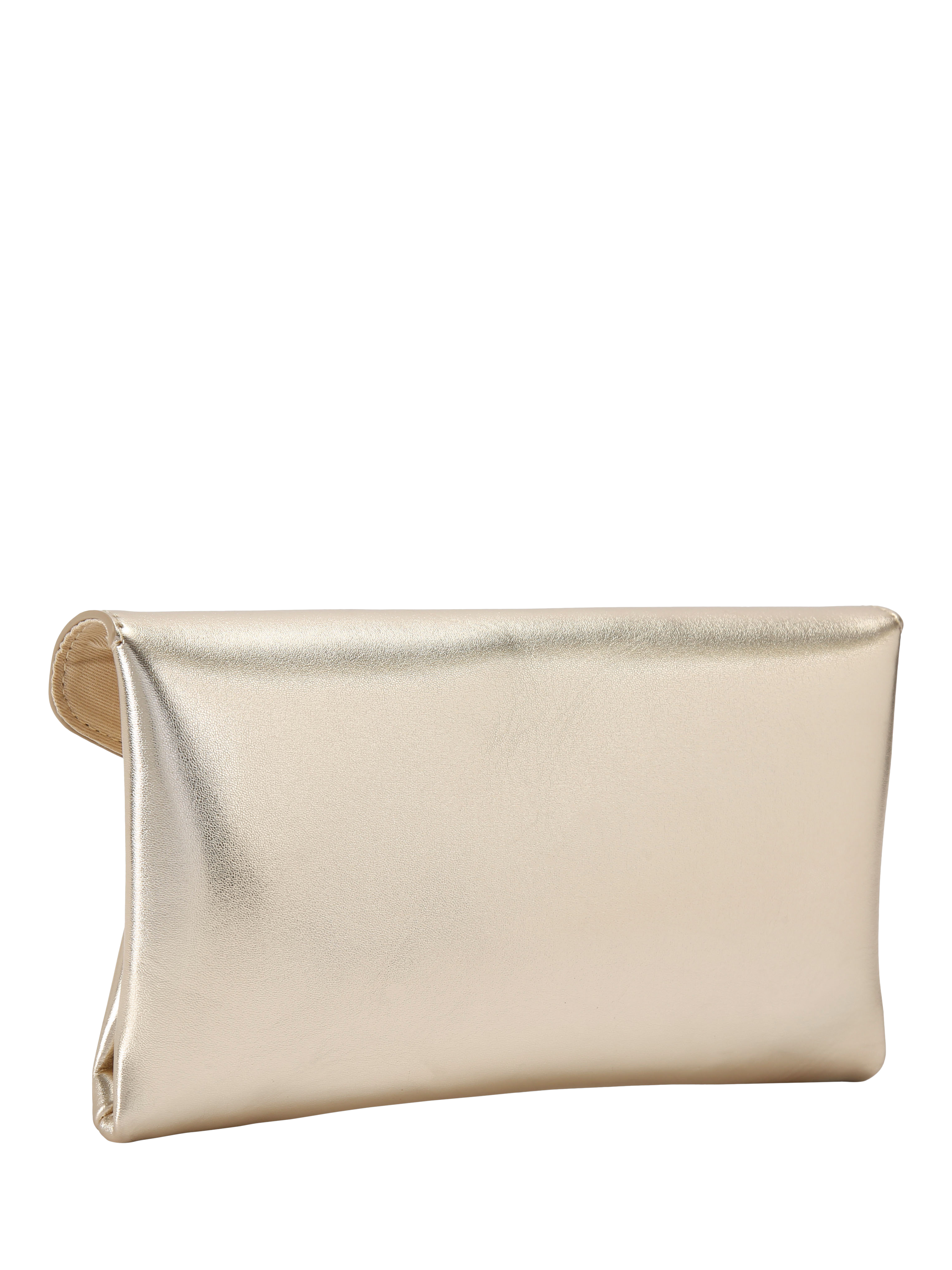 Product image 5 of 6, which shows Carvela Megan Envelope Flap Over Clutch Bag, Gold