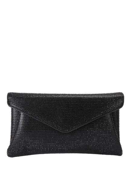 Carvela Stargaze Embellished Envelope Clutch Bag, Black, Black Black