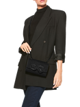KG Kurt Geiger Adore Embellished Suede Clutch, Black