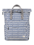 ROKA London Canfield B Recycled Nylon Rolltop Backpack, 15L, Denim Rain