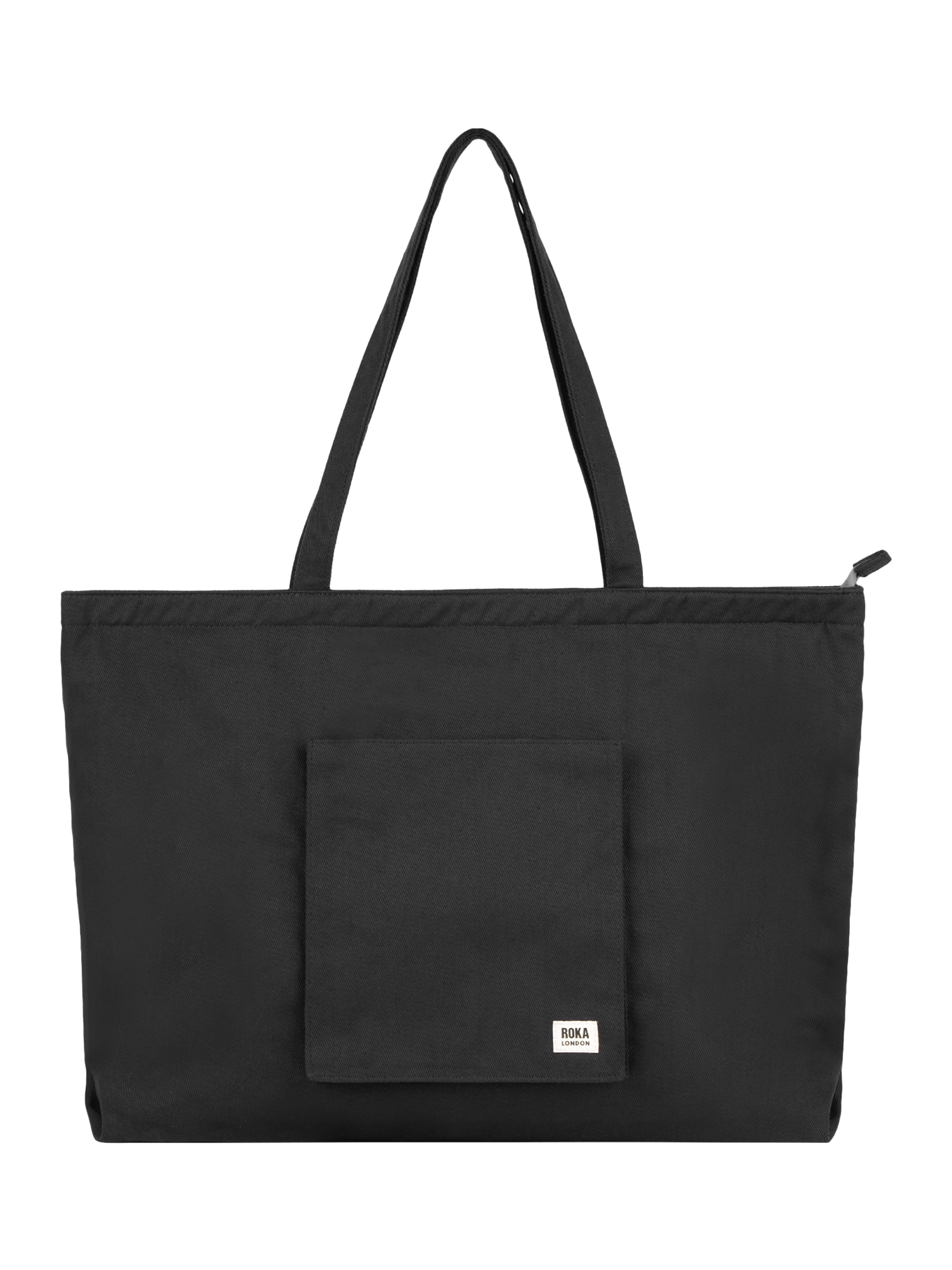 Product image 1 of 4, which shows ROKA London Portobello Tote Bag, Black