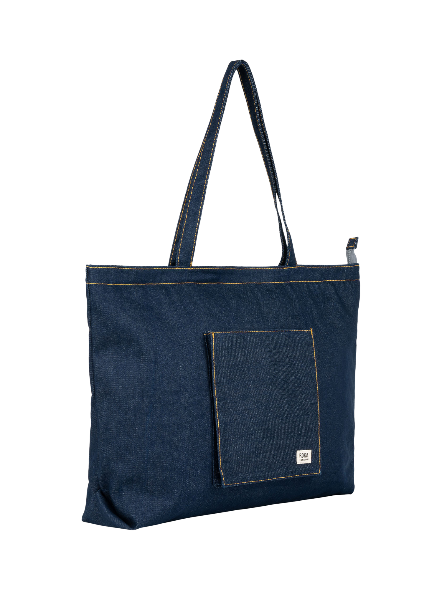 Product image 2 of 4, which shows ROKA London Portobello Tote Bag, Dark Denim