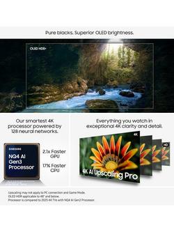Samsung QE48S90F (2025) OLED HDR 4K Ultra HD Smart AI TV, 48 inch with Dolby Atmos, Black - view 2, Black