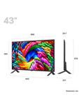 LG 43NANO90A6B (2025) LED HDR NanoCell 4K Ultra HD Smart TV, 43 inch, Black