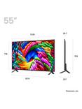 LG 55NANO90A6B (2025) LED HDR NanoCell 4K Ultra HD Smart TV, 55 inch, Black