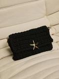 Mint Velvet Starfish Woven Crossbody Bag, Black