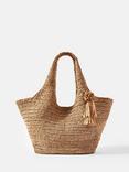 Mint Velvet Woven Oversized Tote Bag, Natural