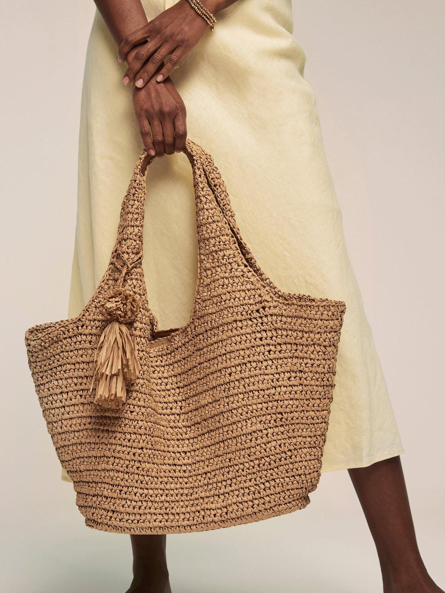 Product image 3 of 6, which shows Mint Velvet Woven Oversized Tote Bag, Natural