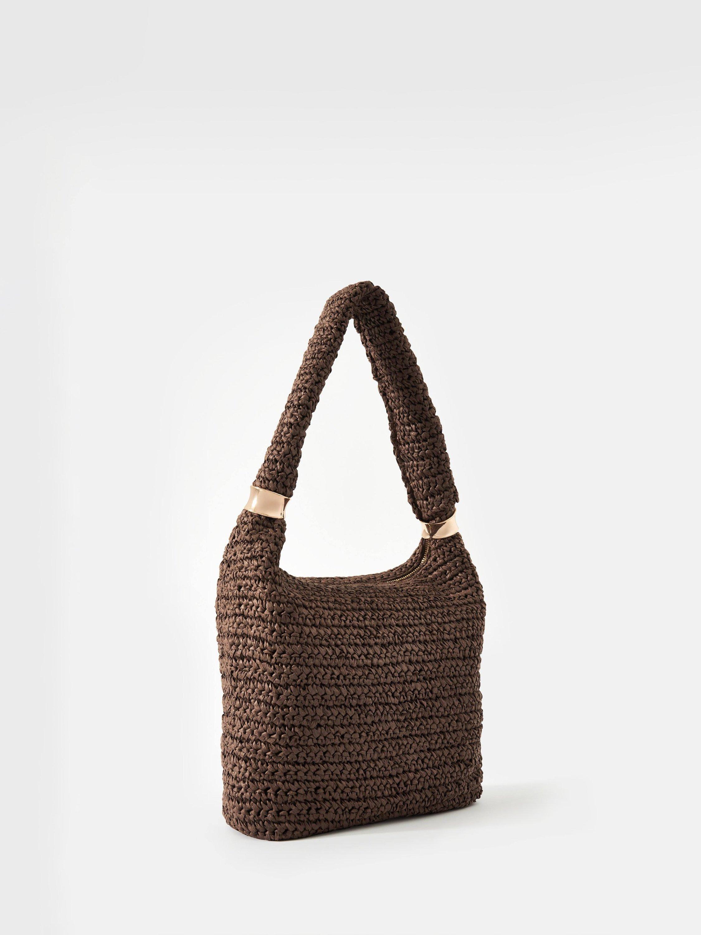 Product image 4 of 4, which shows Mint Velvet Woven Shoulder Bag, Brown