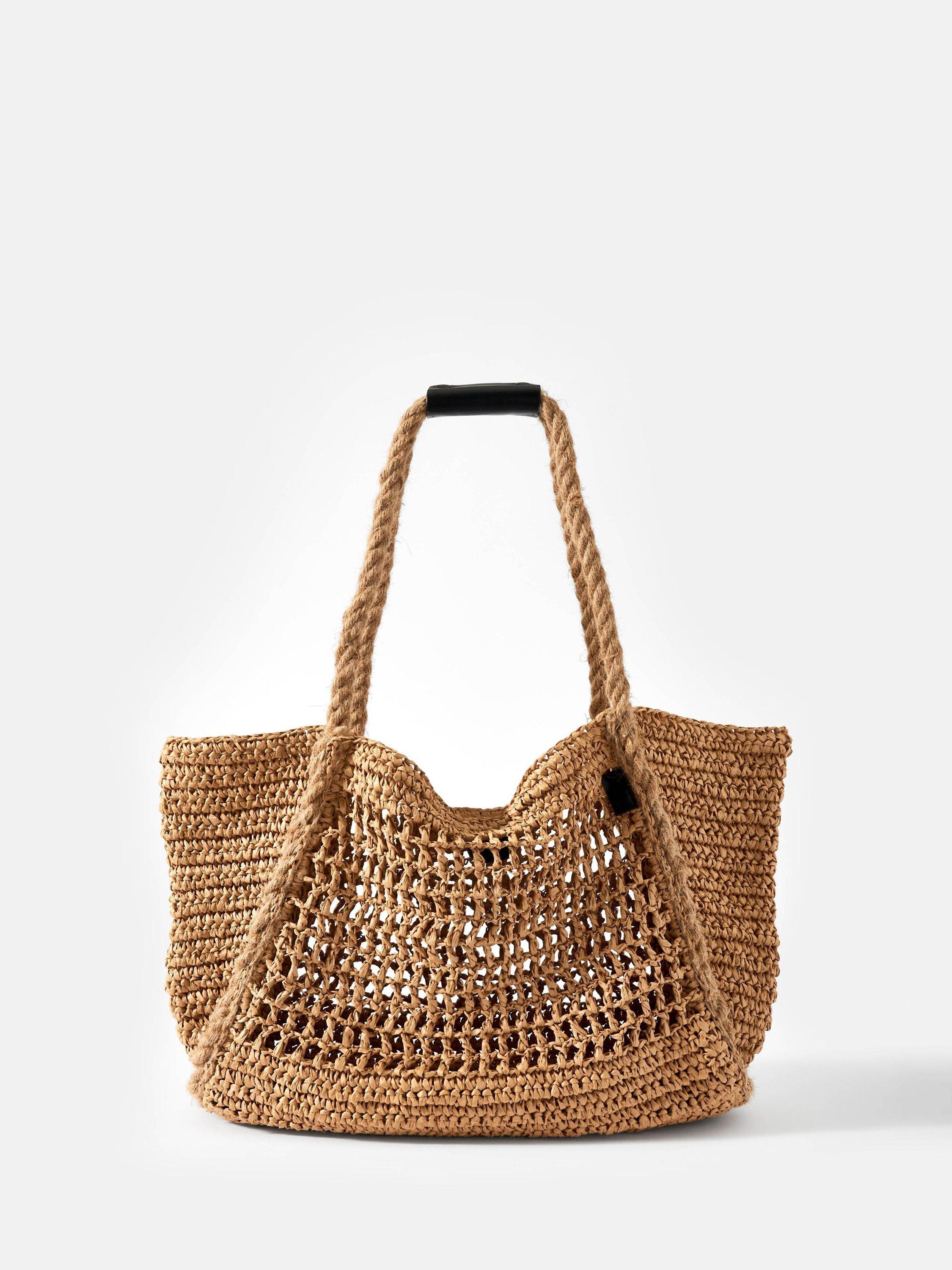 Product image 1 of 11, which shows Mint Velvet Woven Tote Bag, Natural