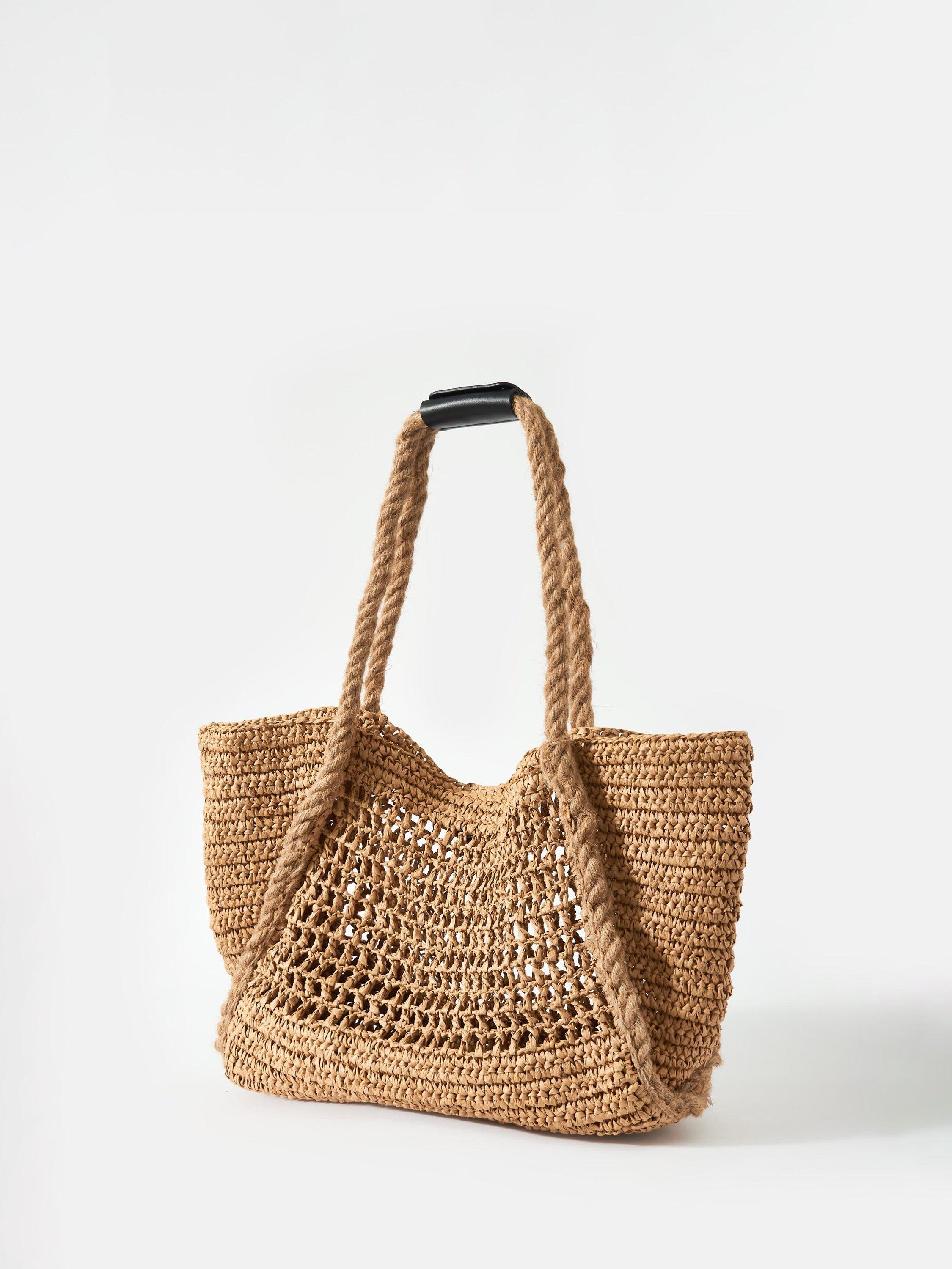 Product image 10 of 11, which shows Mint Velvet Woven Tote Bag, Natural