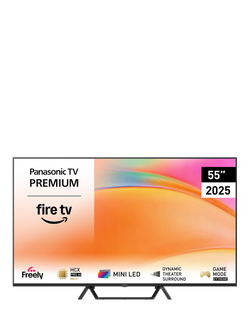 Panasonic TV-55W95BEB (2025) Mini LED HDR 4K Ultra HD Smart Fire TV, 55 inch with Dolby Atmos, Black, Black