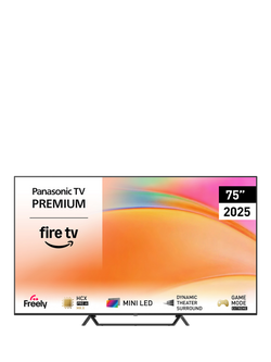 Panasonic TV-75W95BEB (2025) Mini LED HDR 4K Ultra HD Smart Fire TV, 75 inch with Dolby Atmos, Black, Black