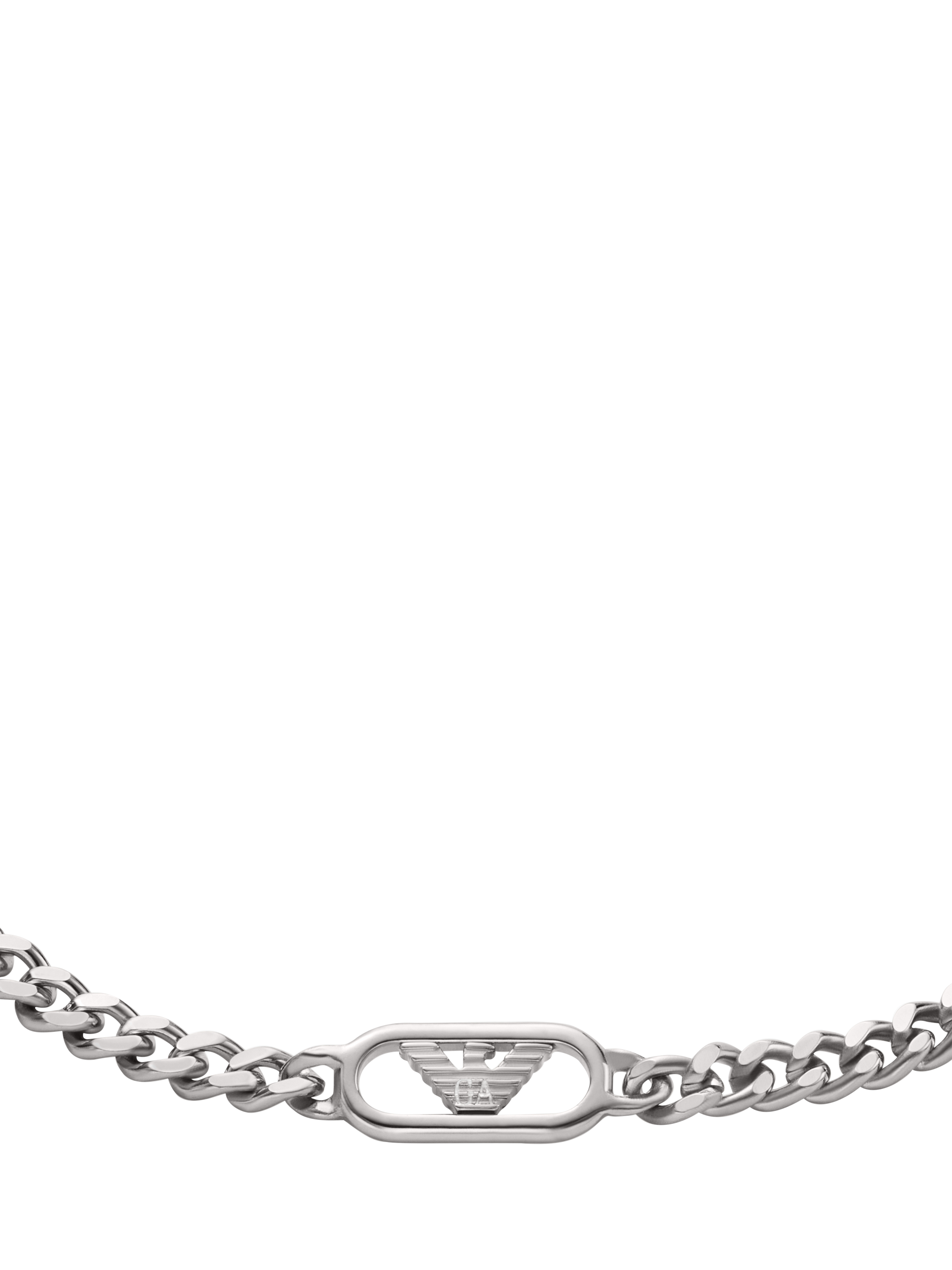 Emporio Armani Men's Chain Link Bracelet, Silver