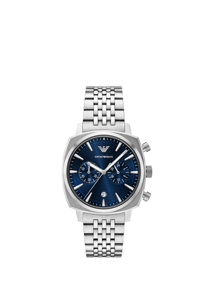 Emporio Armani AR11688 Men's Chronograph Bracelet Strap Watch, Blue, Blue
