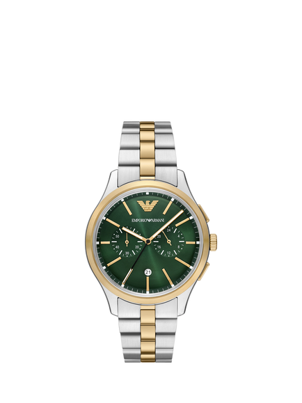 Emporio Armani AR11692 Men's Chronograph Bracelet Strap Watch, Green, Green