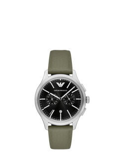 Emporio Armani AR11693 Men's Stainless Steel Mirum Strap Watch, Green, Green