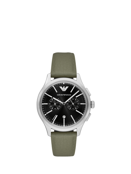 Emporio Armani AR11693 Men's Stainless Steel Mirum Strap Watch, Green, Green