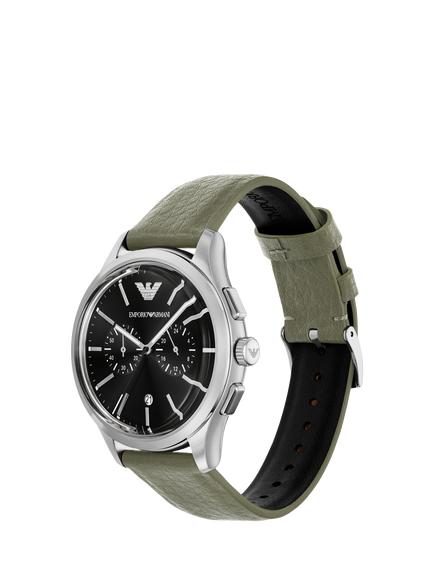 Emporio Armani AR11693 Men's Stainless Steel Mirum Strap Watch, Green - view 2, Green