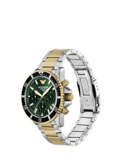 Emporio Armani AR11695 Men's World Explorer Solar Bracelet Watch, Green - view 2, Green