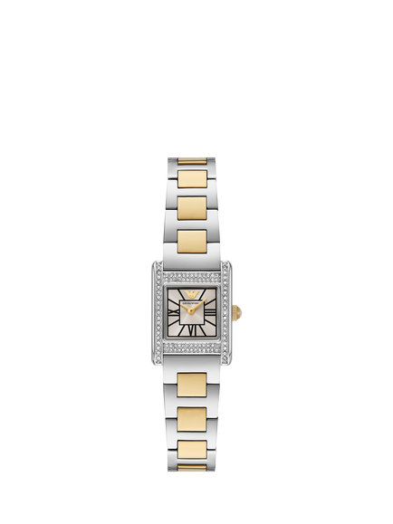 Emporio Armani AR11704 Women's Crystal Bracelet Strap Watch, Silver, Silver