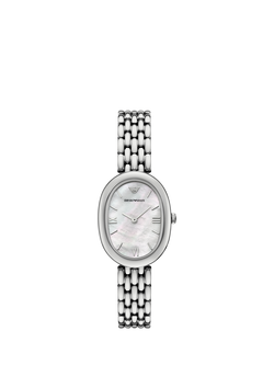 Emporio Armani  AR11706 Women's Pearl Bracelet Strap Watch, Silver, Silver