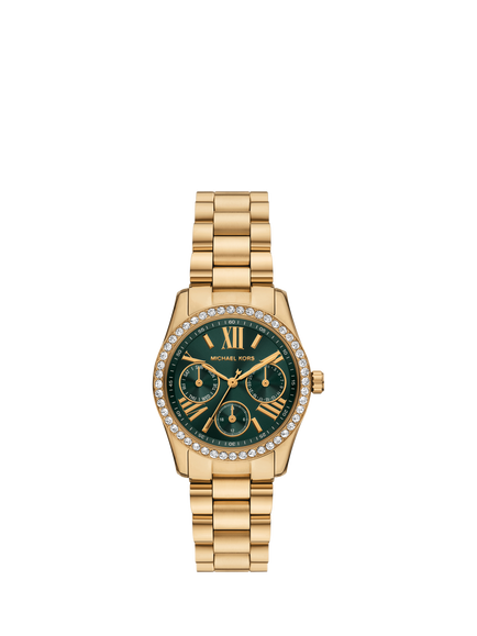 Michael Kors MK4924 Women's Lexington Lux Bracelet Strap Watch, Green, Green