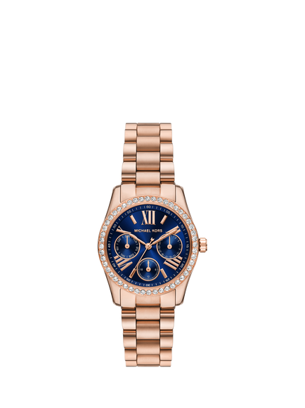 Michael Kors MK4926 Women's Lexington Lux Bracelet Strap Watch, Blue, Blue