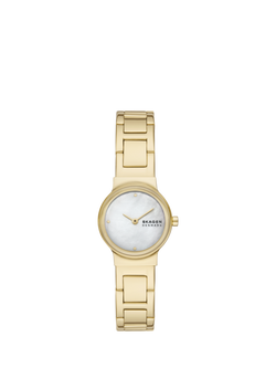 Skagen SKW3167 Women's Pearl Bracelet Strap Watch, Gold, Gold