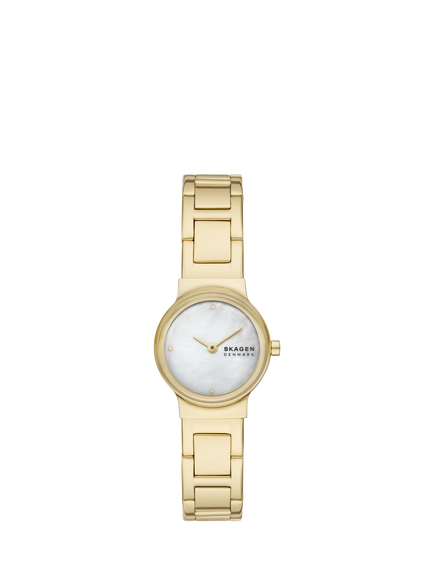 Skagen SKW3167 Women's Pearl Bracelet Strap Watch, Gold, Gold