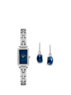 Skagen SKW1157 Women's Watch and Earrings Gift Set, Blue, Blue