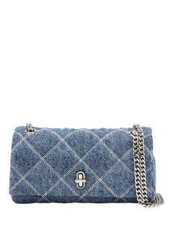 Marc Jacobs Quilted Cotton Dual Chain Bag, Light Wash Indigo, Light Wash Indigo