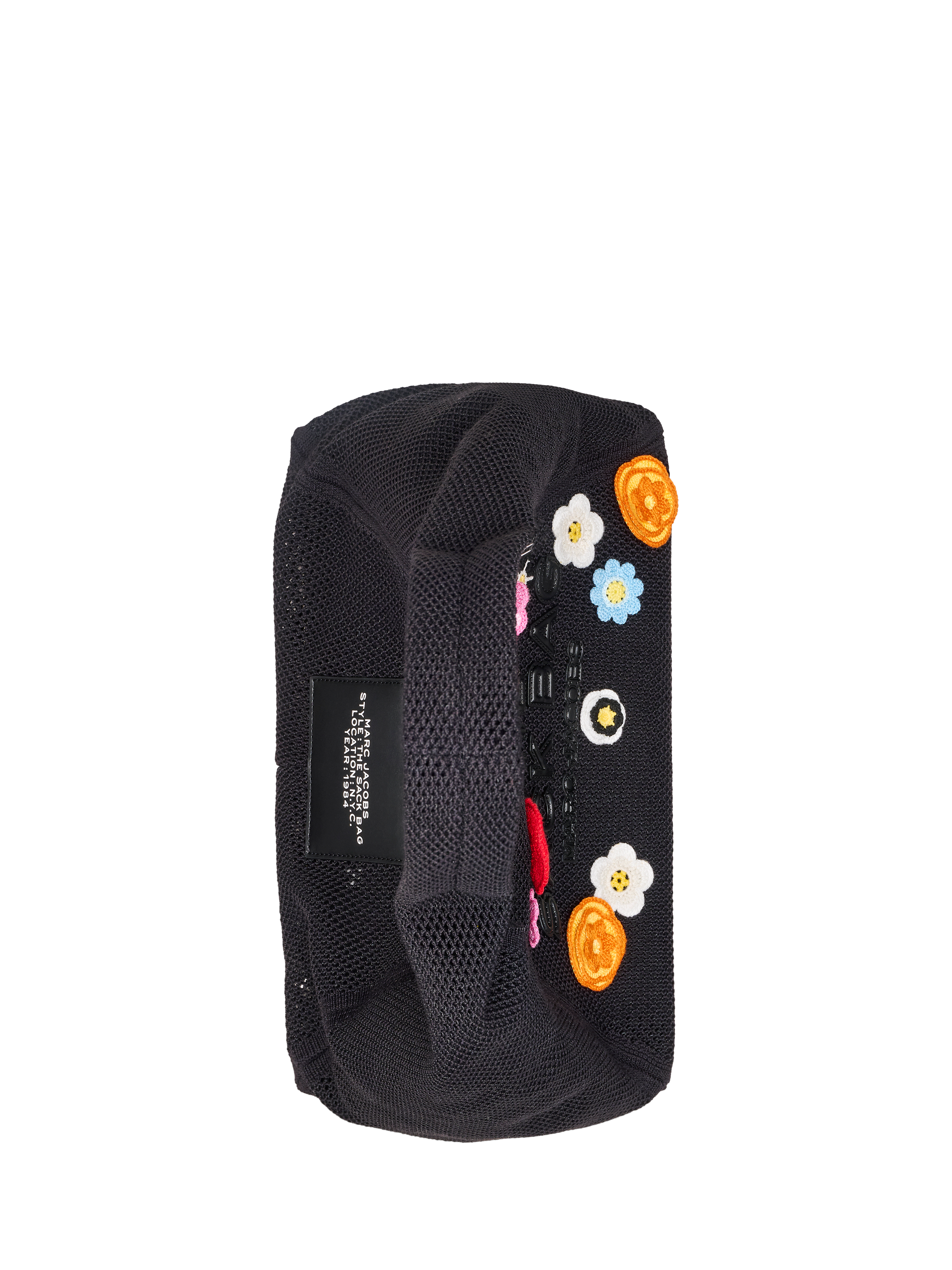 Product image 6 of 7, which shows Marc Jacobs The Sack Daisy Crochet Shoulder Bag, Black Multi