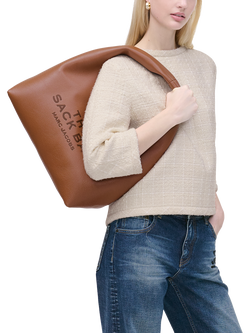 Marc Jacobs Leather The Sack Bag - view 2, Brown