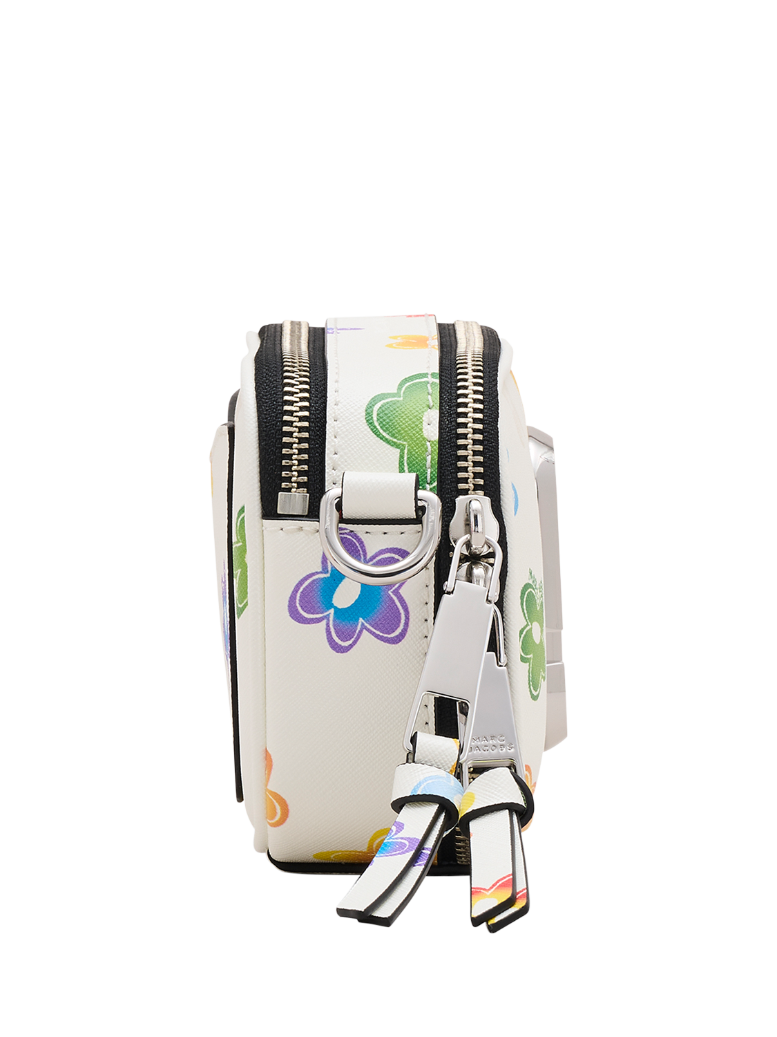 Product image 5 of 9, which shows Marc Jacobs Leather The Snapshot Wild Daisy Cross Body Bag, White Multi