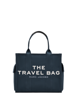 Marc Jacobs Canvas The Travel Tote Bag, Black, Blue Sea