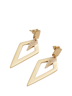 Toolally Arrowhead Stud Drop Earrings - view 2, Gold