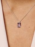 Toolally Gemstone Bolt Pendant Necklace, Silver, Silver/Purple
